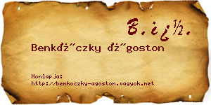 Benkóczky Ágoston névjegykártya